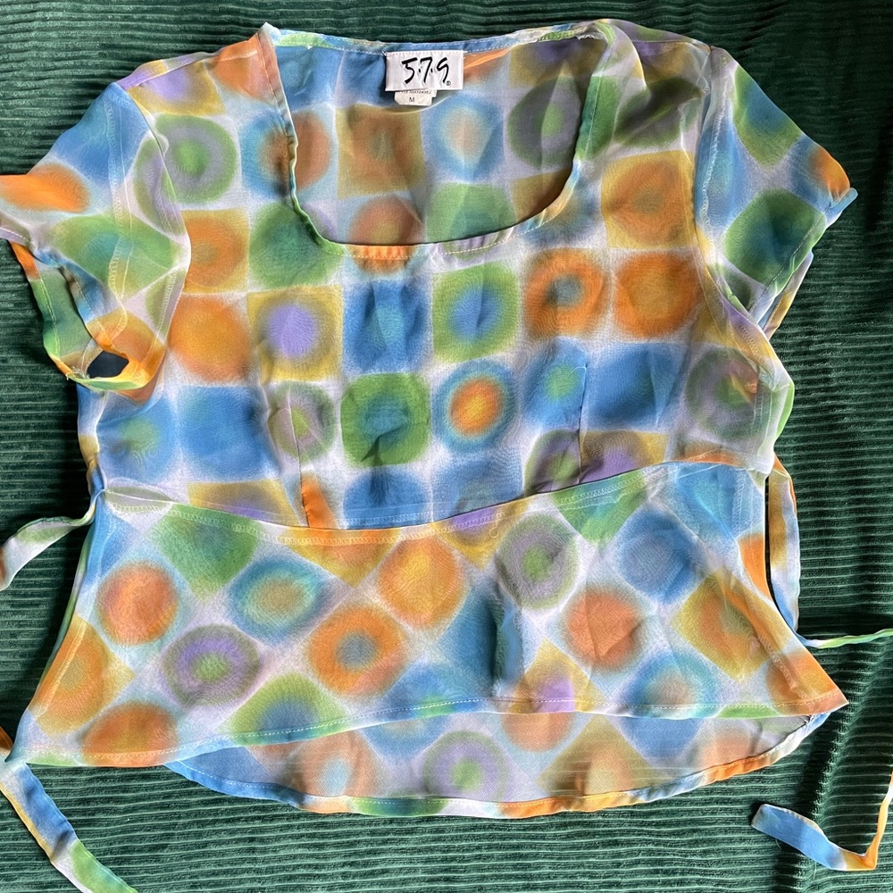 Colorful Geometric Patterned Top